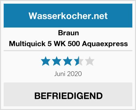 Braun Multiquick 5 WK 500 Aquaexpress Test