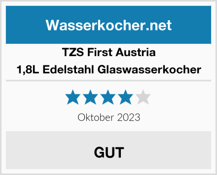 TZS First Austria 1,8L Edelstahl Glaswasserkocher Test
