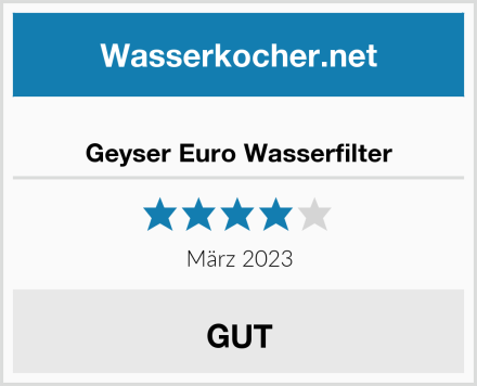  Geyser Euro Wasserfilter Test