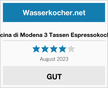  Cucina di Modena 3 Tassen Espressokocher Test