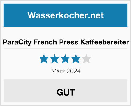  ParaCity French Press Kaffeebereiter Test