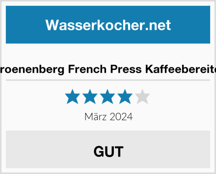  Groenenberg French Press Kaffeebereiter Test